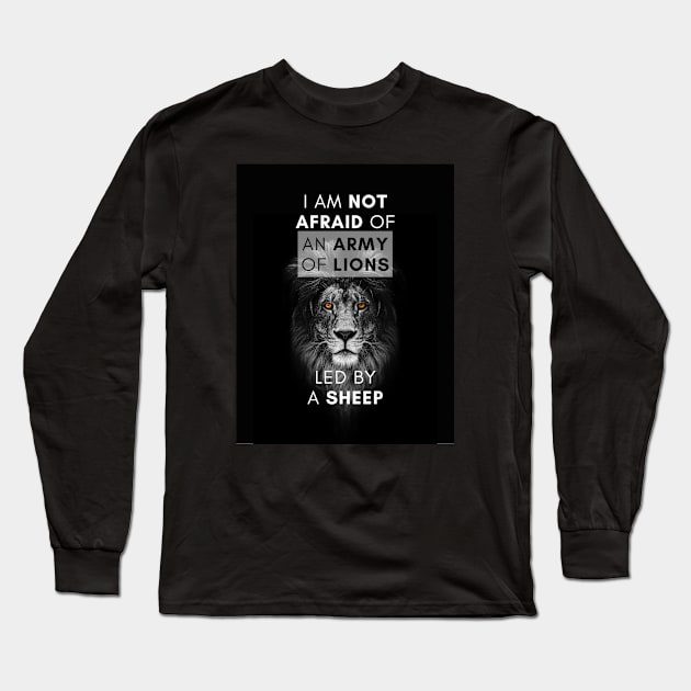 Majestic Lion - Alexander the Great Quote Long Sleeve T-Shirt by Autonomy Prints